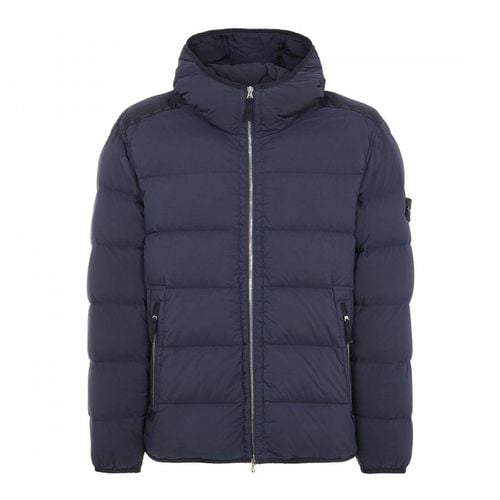 Navy Nylon Down Puffer Coat - Stone Island - Modalova