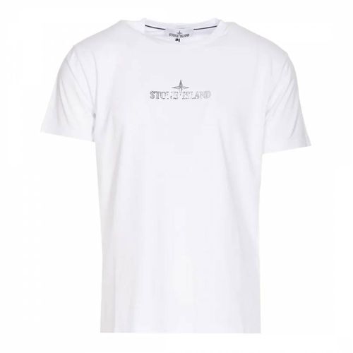 White Chest Logo Cotton T-Shirt - Stone Island - Modalova