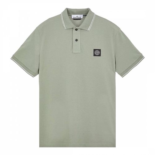 Sage Contrast Trims Cotton Blend Polo Shirt - Stone Island - Modalova