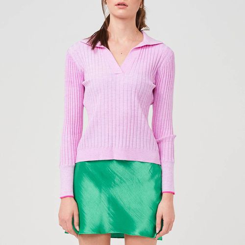 Pink Cotton Blend Polo Jumper - Scott & Scott London - Modalova