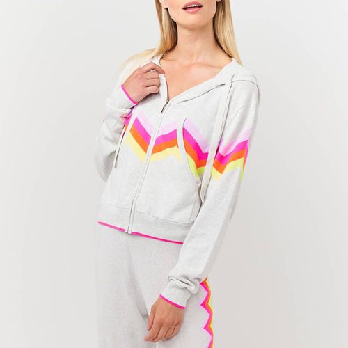 Grey/Multi Ziggy Crop Zip Hoodie - Scott & Scott London - Modalova