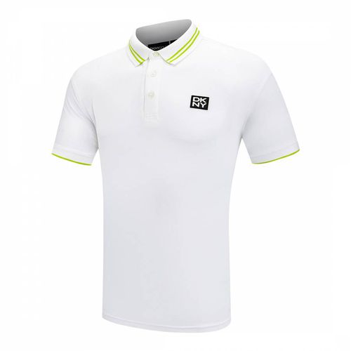 White Contrast Collar Polo Shirt - DKNY - Modalova