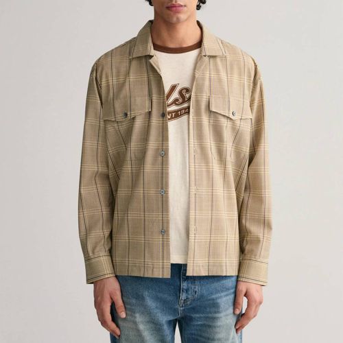 Cream Check Wool Shirt - Gant - Modalova