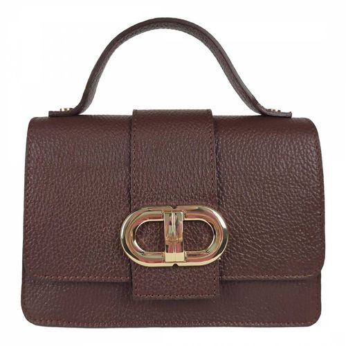 Brown Mini Dollar Leather Handbag - Bella Blanco - Modalova