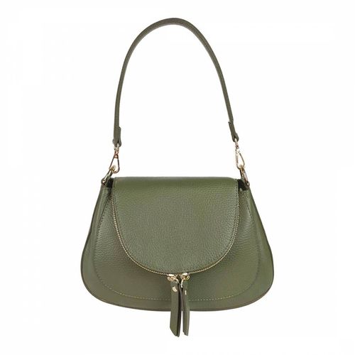 Green Dollar Leather Shoulder Bag - Bella Blanco - Modalova