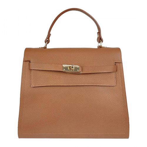Tan Dollar Leather Handbag - Bella Blanco - Modalova
