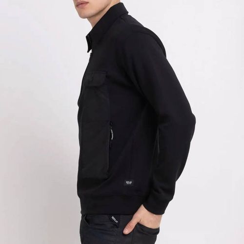 Black Half Zip Stretch Sweatshirt - Replay - Modalova