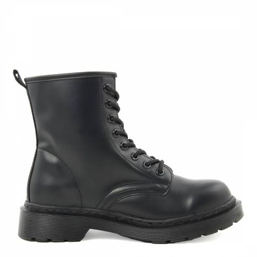 Black Chunky Lace Up Ankle Boots - LAB78 - Modalova