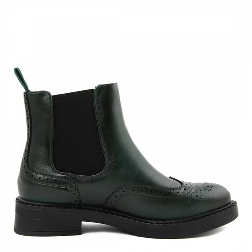Green Detailed Slip On Ankle Boots - LAB78 - Modalova