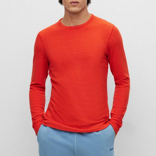 Red Tempest Crew Cotton Jumper - BOSS - Modalova