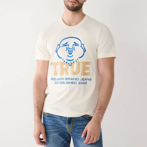 White Buddha Face Cotton T-Shirt - True Religion - Modalova