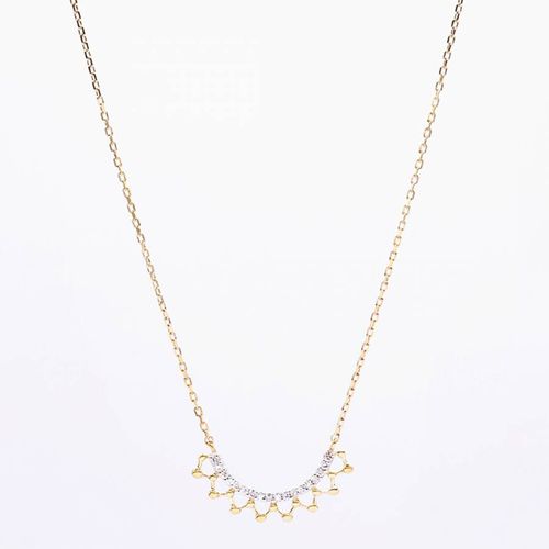 Yellow Gold Diamond Necklace - Diamantini - Modalova