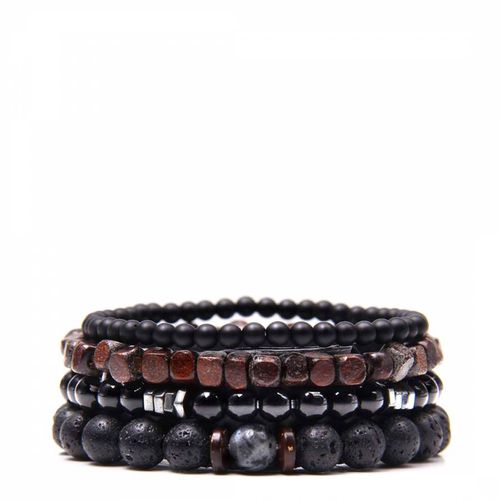 Black & Brown Gemstone Bracelet Set - Stephen Oliver - Modalova