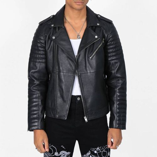 Black Jeremy Leather Biker Jacket - Bolongaro Trevor - Modalova