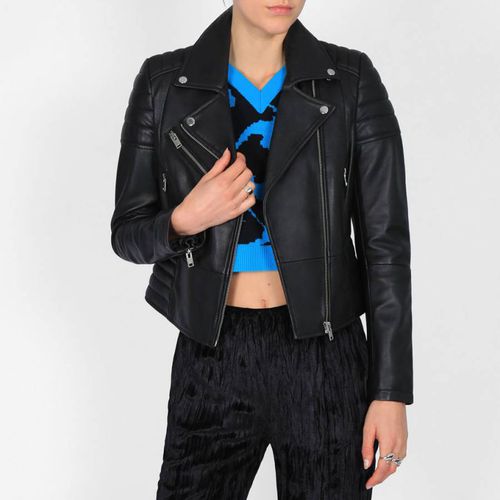 Black Genny Leather Biker Jacket - Bolongaro Trevor - Modalova