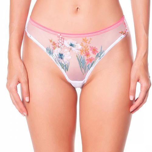 White Camelia Thong - Huit - Modalova