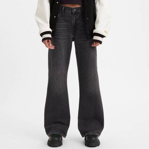 Washed Black Baggy Bootcut Jeans - Levi's - Modalova