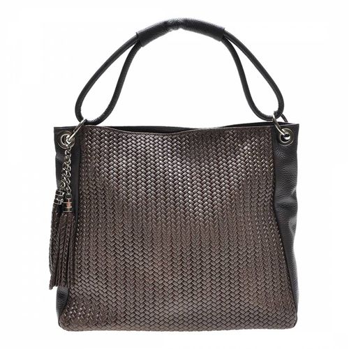 Brown Italian Leather Top Handle Bag - Luisa Vannini - Modalova