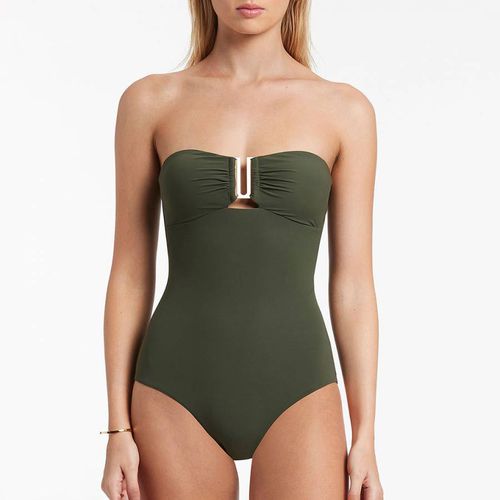 Green Bandeau Swimsuit - Jets - Modalova