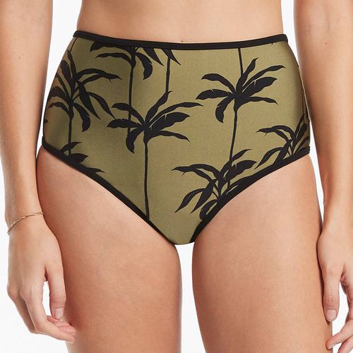 Olive Palme High Waist Bikini Bottom - Jets - Modalova