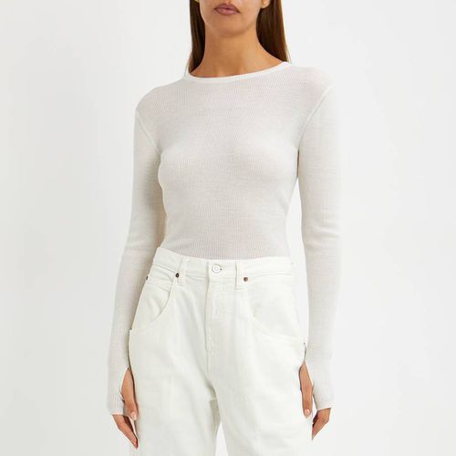 White Wool Fine Knit Rib Top - NÂ°Â· Eleven - Modalova