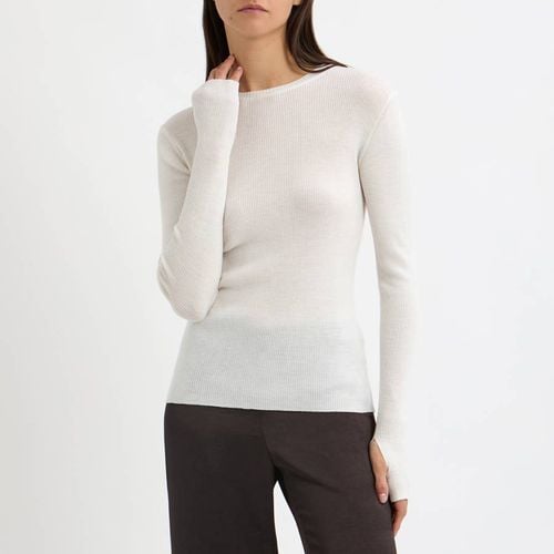 White Wool Fine Knit Rib Top - NÂ°Â· Eleven - Modalova