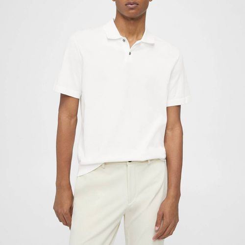 White Short Sleeve Polo Shirt - Theory - Modalova
