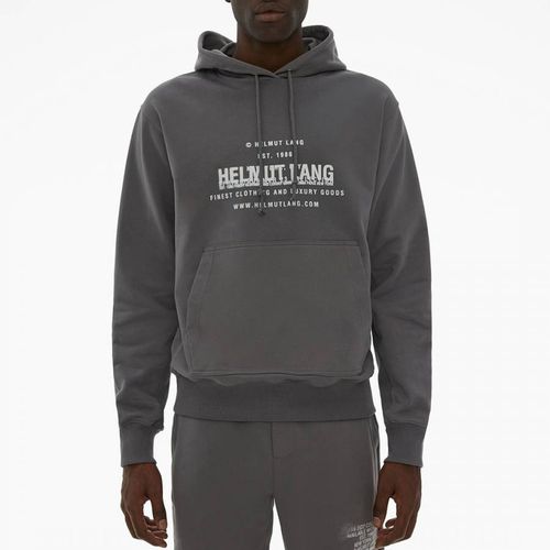 Grey Chest Logo Hoodie - HELMUT LANG - Modalova