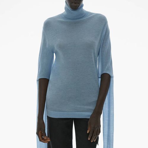 Blue Cut Out Cashmere Jumper - HELMUT LANG - Modalova