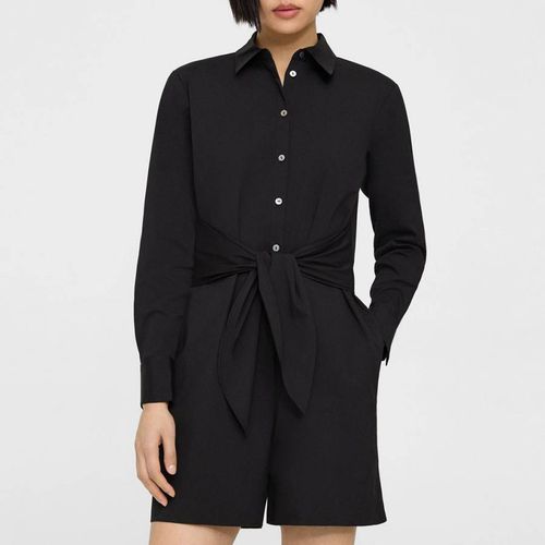 Black Tie Waist Romper Playsuit - Theory - Modalova