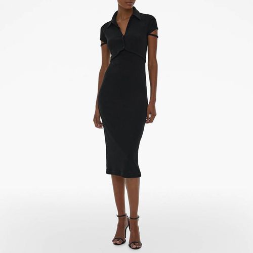 Black Cardi Midi Dress - HELMUT LANG - Modalova