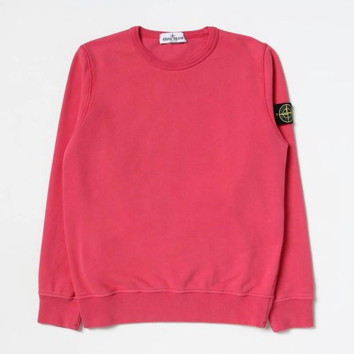 Pink Garment Dyed Cotton Sweatshirt - Stone Island - Modalova