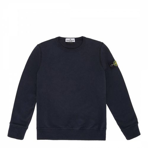 Navy Garment Dyed Cotton Sweatshirt - Stone Island - Modalova