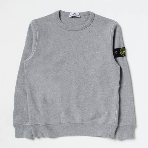 Pale Garment Dyed Cotton Sweatshirt - Stone Island - Modalova