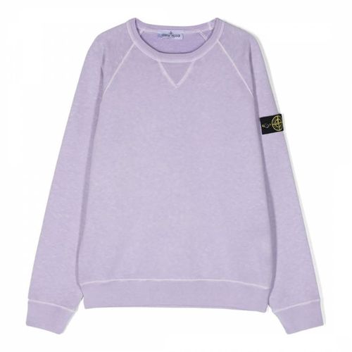 Lilac Crew Neck Cotton Sweatshirt - Stone Island - Modalova