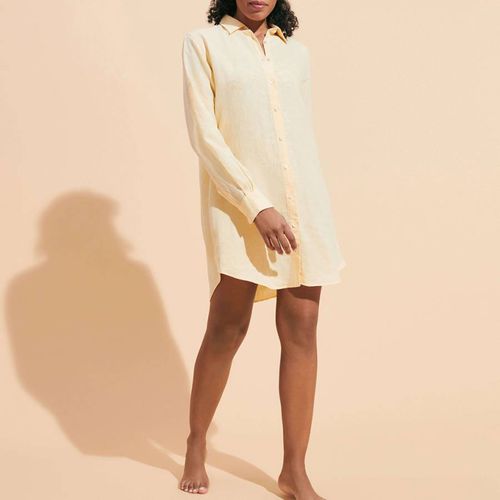 Yellow Fragrance Linen Shirt Dress - Vilebrequin - Modalova