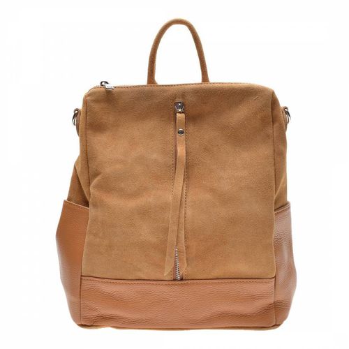 Brown Leather Backpack - Mangotti - Modalova
