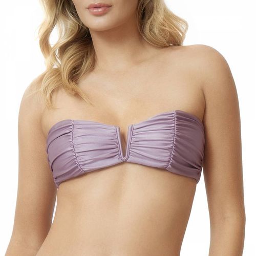 Pink Violet Sands Ruched Bandeau Bikini Top - PQ - Modalova