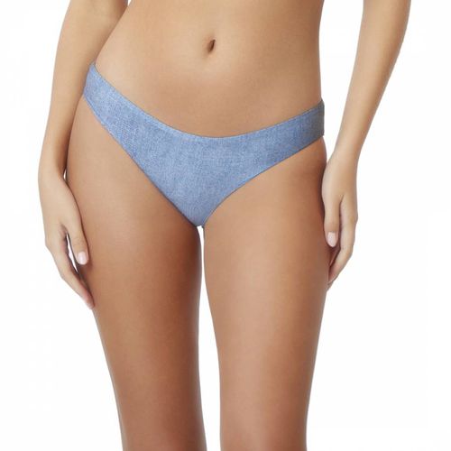 Blue Ruched Full Bikini Bottom - PQ - Modalova