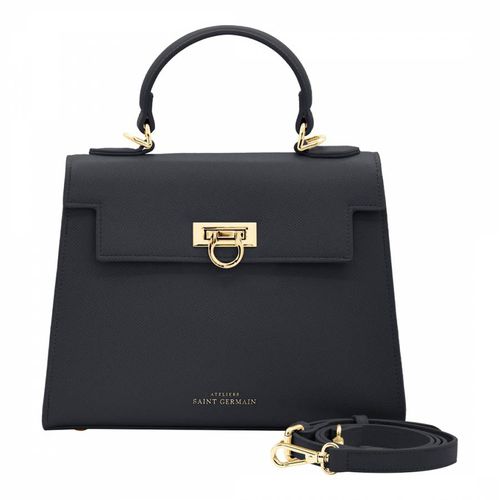 Black Leather Cannes Handbag - Ateliers Saint Germain - Modalova