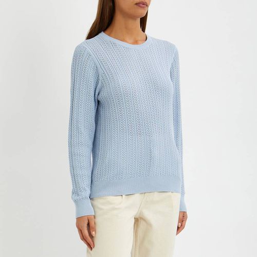 Blue Summer Cable Knit Jumper - Crew Clothing - Modalova