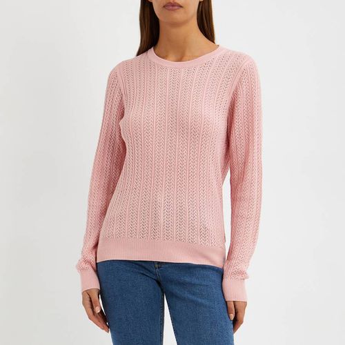 Pink Summer Cable Cotton Jumper - Crew Clothing - Modalova