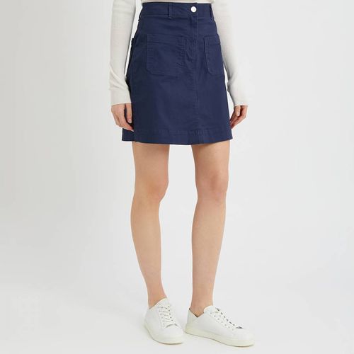 Navy Chino Mini Skirt - Crew Clothing - Modalova