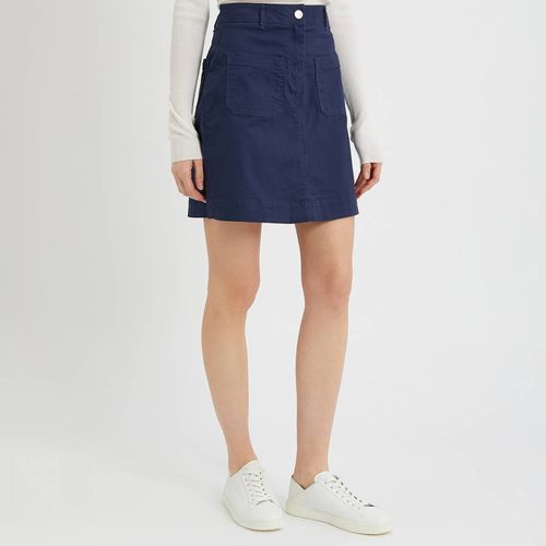 Navy Cotton Mini Skirt - Crew Clothing - Modalova