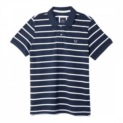 Navy Classic Stripe Polo - Crew Clothing - Modalova