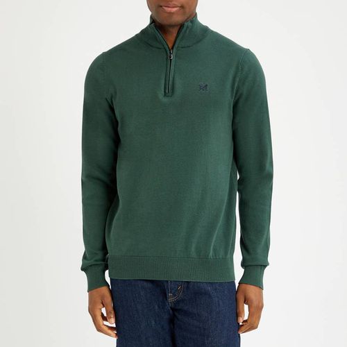 Green Half Zip Cotton Sweatshirt - Crew Clothing - Modalova