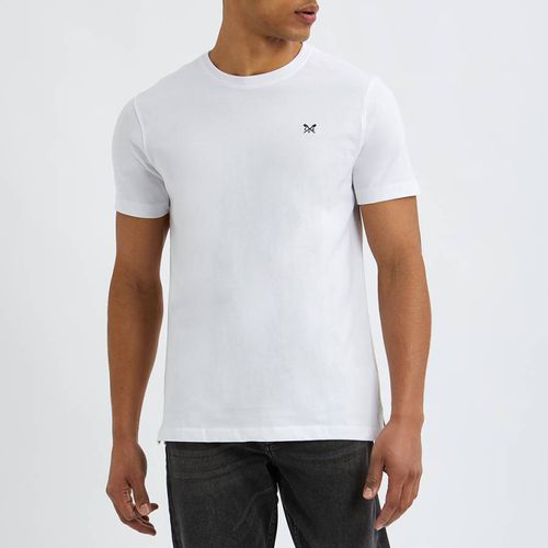 White Cotton Crew Neck T-Shirt - Crew Clothing - Modalova
