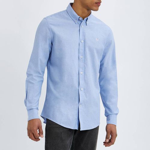 Blue Oxford Cotton Slim Shirt - Crew Clothing - Modalova