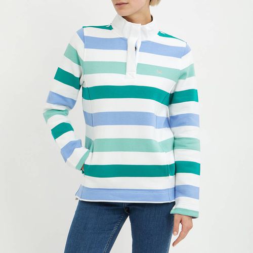 Green Button Neck Sweatshirt - Crew Clothing - Modalova