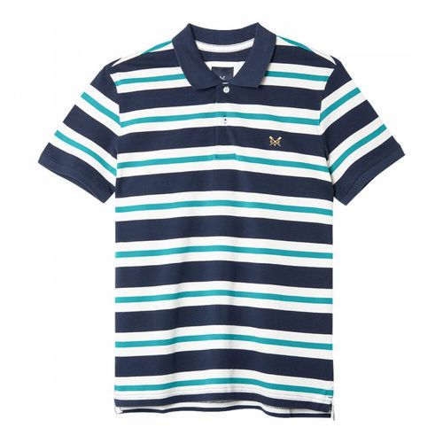 Navy/Blue Striped Polo Shirt - Crew Clothing - Modalova